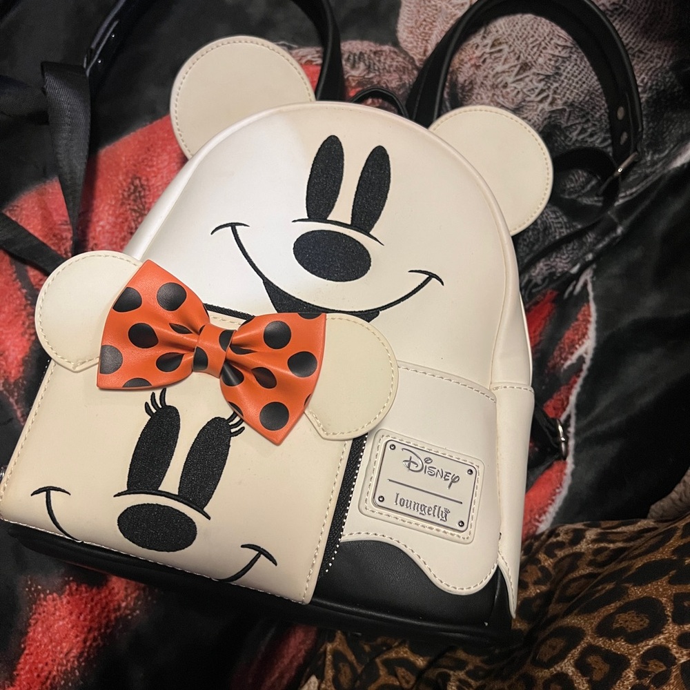 Disney Loungefly GID Mickey and Minnie Ghost Backpack + Wallet Set